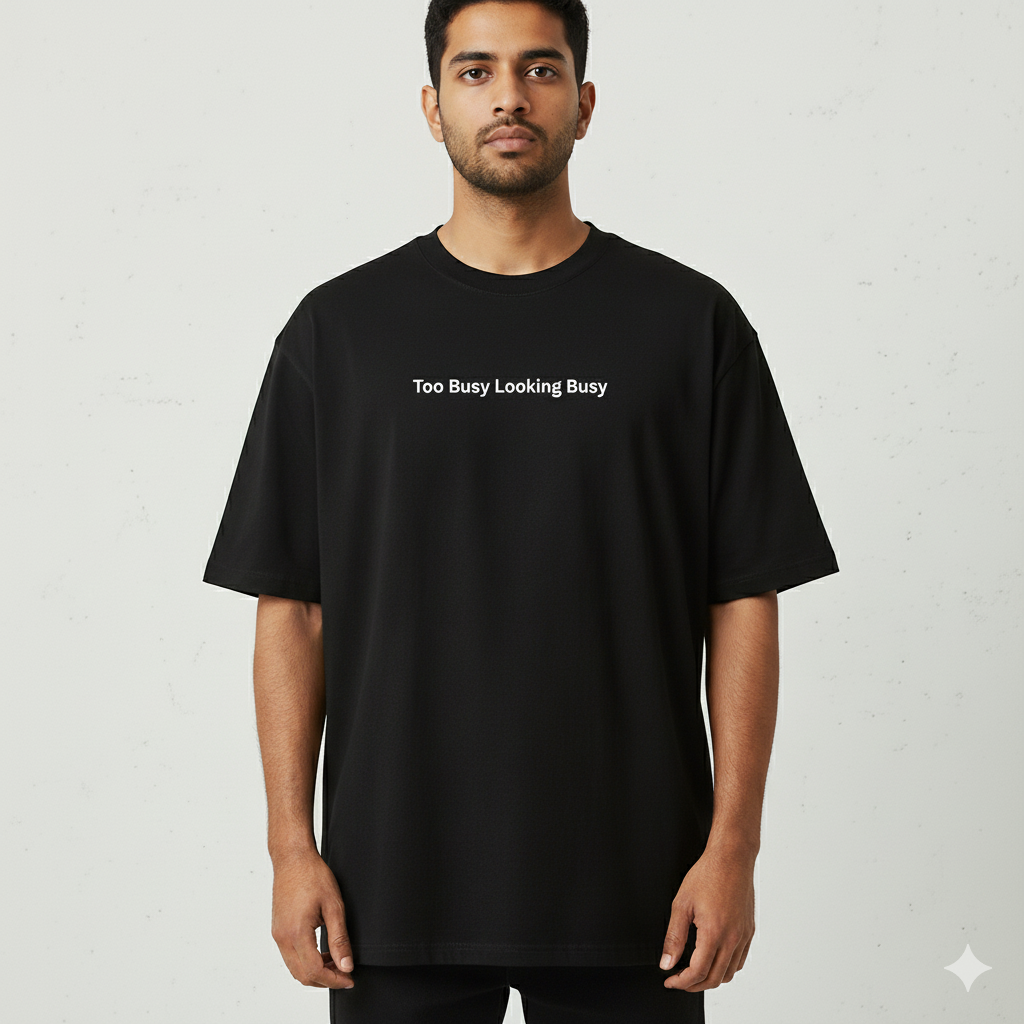 Too busy looking busy oversized T shirt