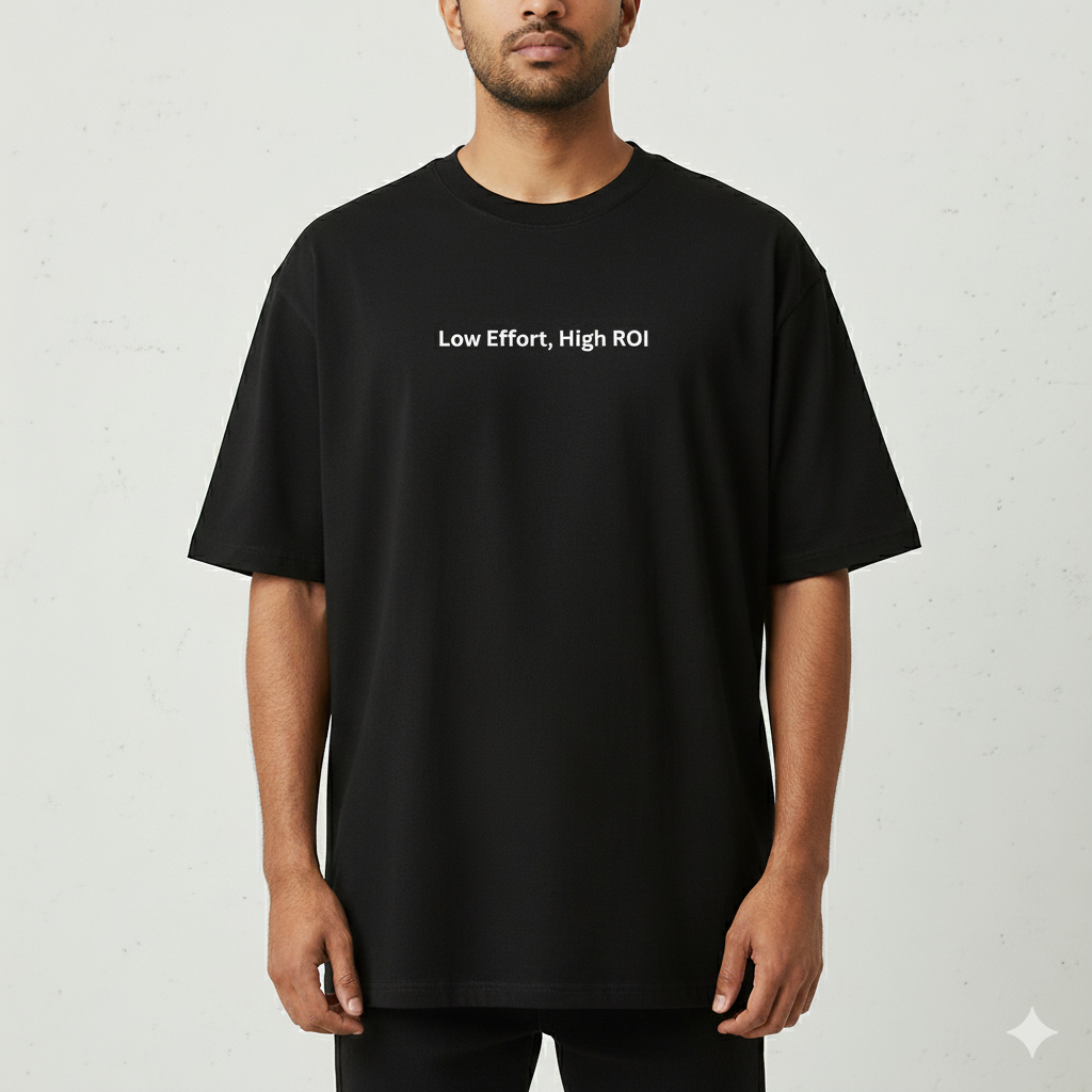 Low effort, high ROI oversized T shirt