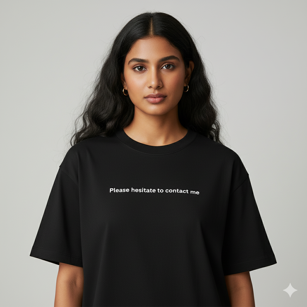 Please hesitate to contact me oversized T shirt